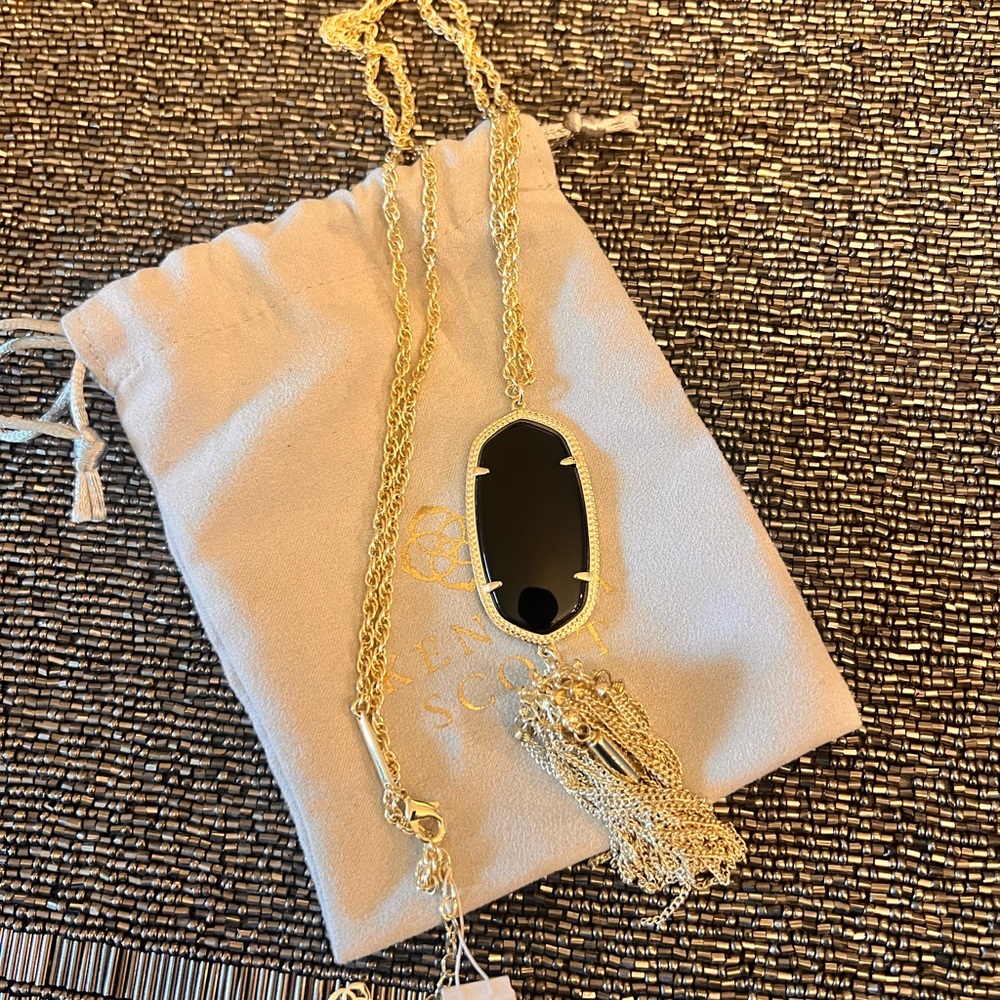 Kendra Scott Gold and Black Necklace